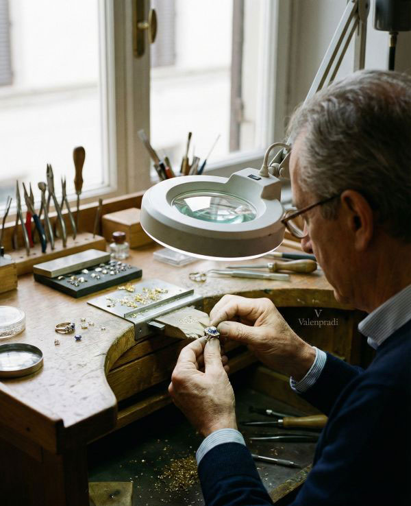 Artisan crafting jewelry